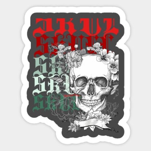 skull with Nature T-shirt Sticker